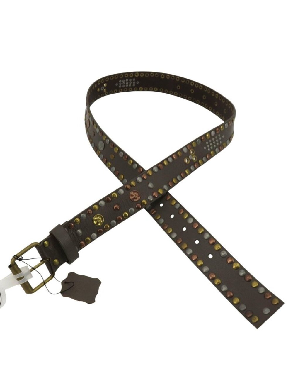 Mossimo Supply Co Women 2XL Multicolor Stud Genuine Leather Belt NEW 2009 NWT